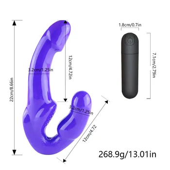 China Manufacturer  Dildo Vibrator for Couples Strapon Dildos for Lesiban Wireless Remote Control Double-heads Vibrator Adult Sex Toys Strapless Dildo Vibrator for Couples Strapon Dildos for Lesiban Wireless Remote Control Double heads Vibrator Adult