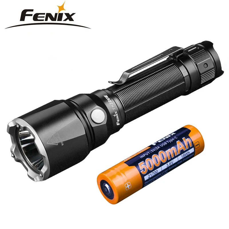Новый Fenix TK22 UE 1600 люмен портативный тактический фонарик с 5000 мА/ч литий ионный