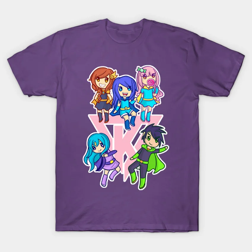 Funneh and the Krew розовая футболка его Funneh футболка funneh merch stampylonghead funneh krew funneh cake draco funneh - Цвет: Фиолетовый