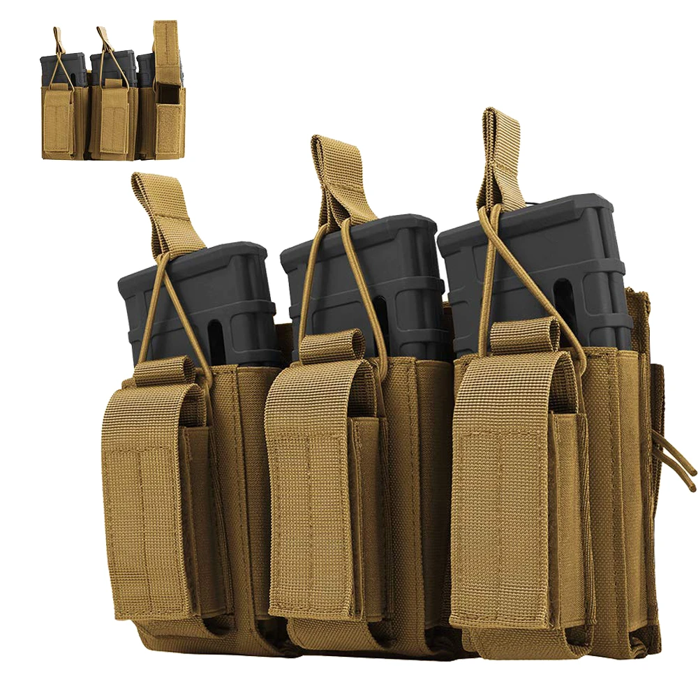 Tactical MOLLE Triple Magazine Mag Pouch  Holder Bags 
