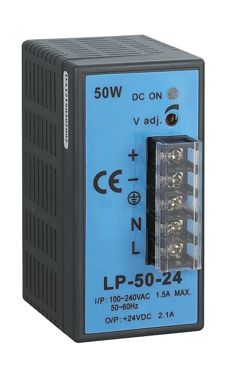 LP-50 Din Rail Питание 5V 12V 24V 50W Single Выход цифровой Дисплей направляющая переключение Питание 110/220VAC