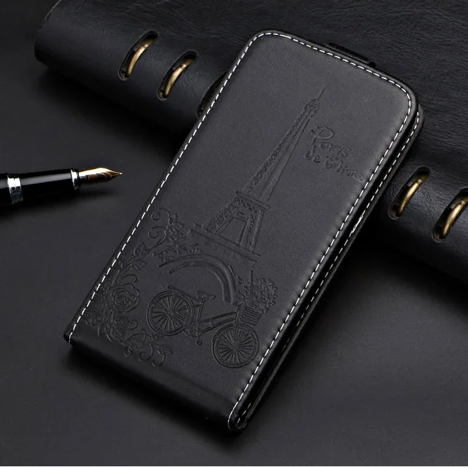 Flip Leather Case For Haier I6 Infinity Back Cover For On Haier I6 I 6 Case Lovely Cartoon Painting Phone Bag Cover - Цвет: tower black