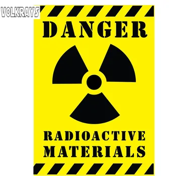 

Volkrays Cool Car Sticker Danger Radioactive Materials Warning Mark Accessories Waterproof PVC Decal for Mazda Gt Golf,14cm*10cm