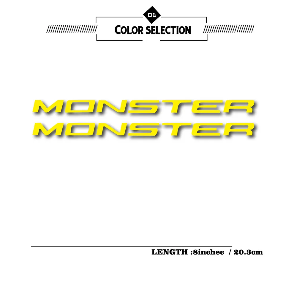 New motorcycle fuel tank sticker reflective waterproof creative decals helmet logo for Ducati monster MONSTER 600 620 646 690 - Цвет: Reflective yellow