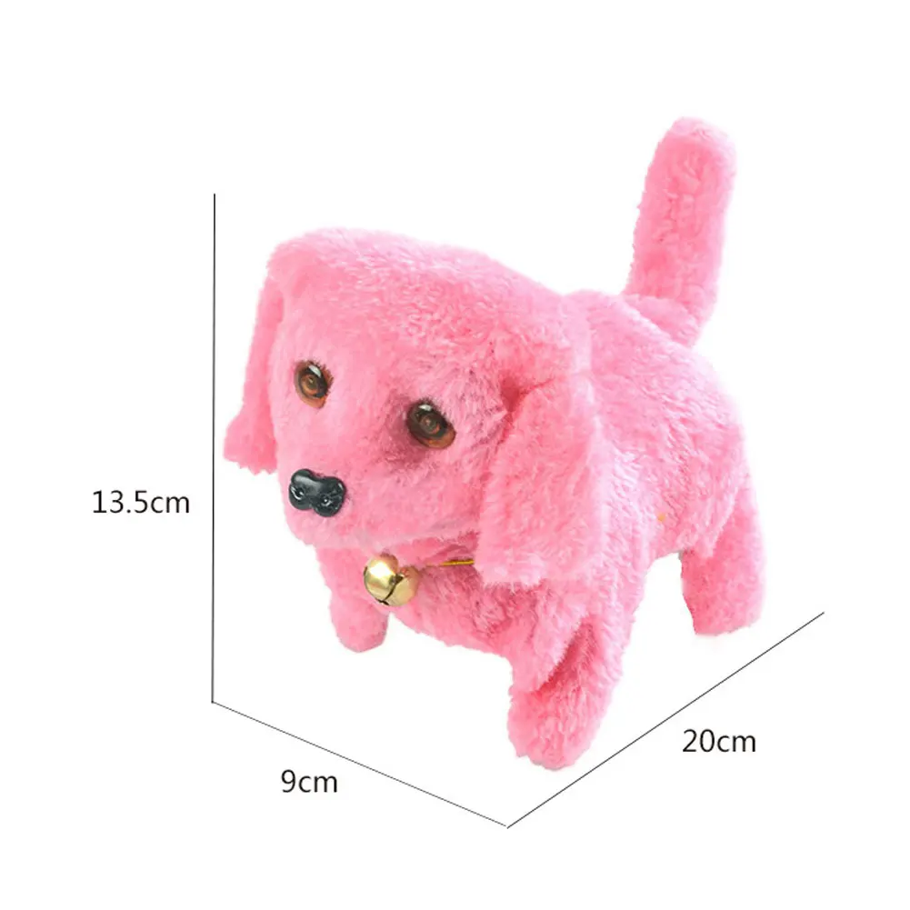 Ходячая лающая собака Плюшевые Вещи Pet waging Tail Puppy детская игрушка звук со светом электронная игрушка, собака розовый