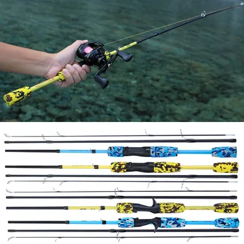 

Sougayilang Spinning Casting Hand Lure Fishing Rod Carbon Pole Canne Carp Gear Reel Seat feeder Ultralight Mini Travel Surf 1.7M