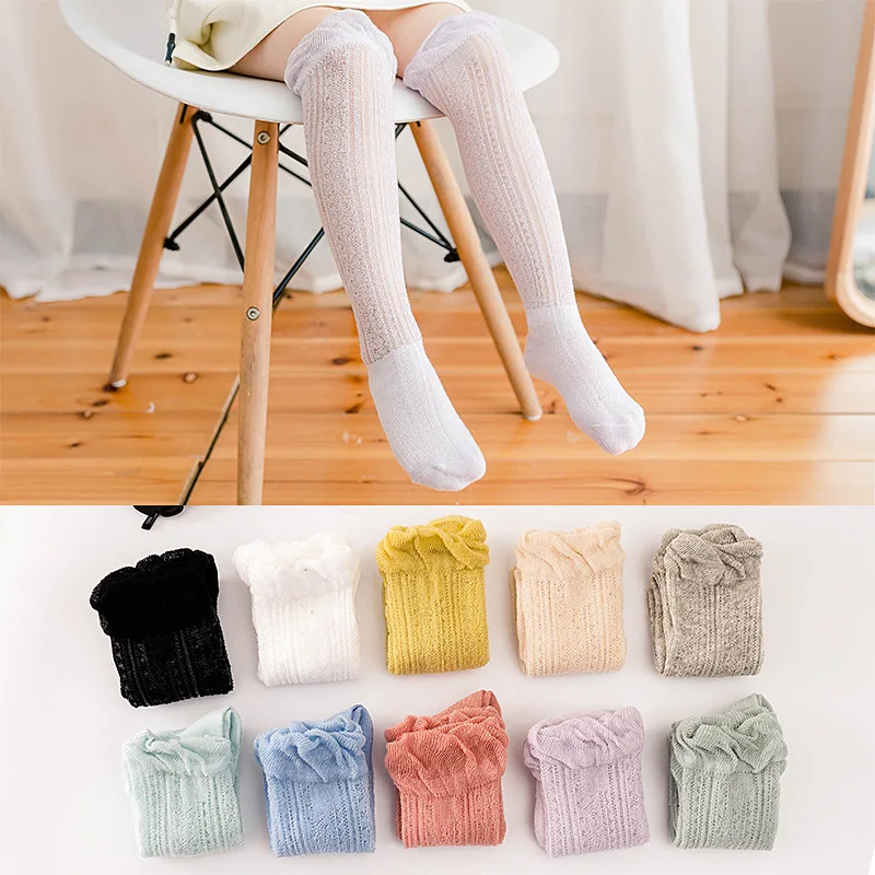 Infant Hose Socks Summer Thin Section Relent Large Mesh Baby Tube Socks Breathable Newborns Thigh High Socks Anti-mosquito