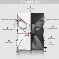 Fashion Black Art Bag A2 Drawing Board 4K Painting Bag Art Portfolio Case Waterproof Big Artist Bag Backpack For Drawing Tools 6
