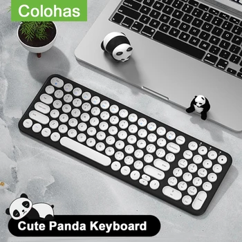

2.4G Wireless Keyboard Gaming Keyboard For Laptop Computer PC Gamer Round Keycap Computer Gaming Silent Keyboard For Macbook Pro