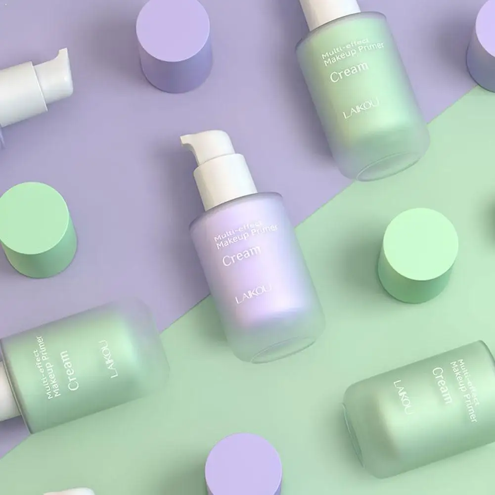 

Make Up Foundation Cream Base Primer Long Lasting Moisturzing Liquid Purple Eyeshadow Eyelid Color Green Primer Cosmetics X1E4