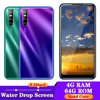 

P40 Android Phones 6.26" Water Drop screen 13MP Camera Wifi Smartphones Quad core 4G RAM 64G ROM Face ID Unlocked Mobile Phones