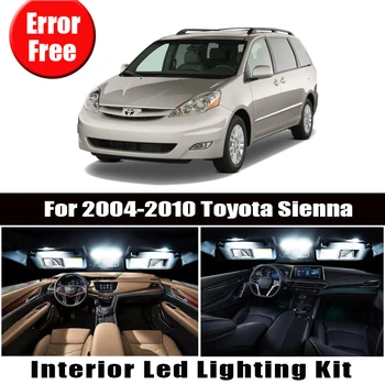 

For Toyota Sienna 2004-2006 2007 2008 2009 2010 14 Bulbs White Interior LED Car License Plate Light Kit Fit Map Door Cargo Lamp