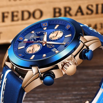 

LIGE Fashion Mens Watches Top Brand Luxury Multi-function dial Sports Watch Men Date Waterproof Quartz Clock Relogio Masculino