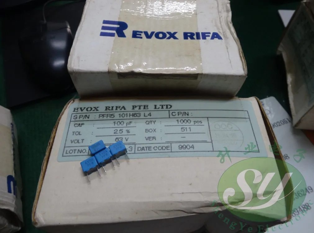 50 шт. EVOXpfR5 0,0001 мкФ/63В 0.1NF 100pf 101 precision 2.5% пленочный конденсатор