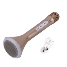 Универсальный K1 караоке микрофон Портативный Размер Беспроводной 4,0 ручной открытый KTV микрофон золото/розовый