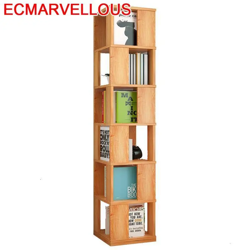 Per La Para Casa Shelf Minimalist Furniture Legno Rotate Rotatable Bookcase Book Rack Modern Libreria Scaffale Bookshelf Case |