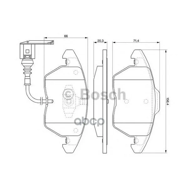Колодки Тормозные Дисковые Audi A3/Volkswagen G5/Passat 06/Touran 0306/Caddy 04 Пер. Bosch арт. 0986424797