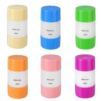 

3 in 1 45ml Bottles Set Shampoo Skin Cream Bath Cream Refillable Bottles Travel Makeup Cosmetic Empty Bottle