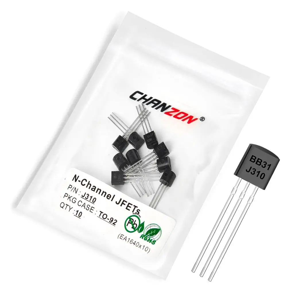 10Pcs J310 TO-92 N-Channel Audio Amplifier Transistor Bipolar Junction BJT Tube Fets DIP 24mA-25V Integrated Circuits bjt transistor transistors kit audio amplifier tube
