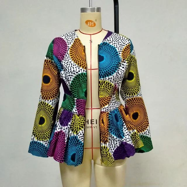 African Women's Long Windbreaker Autumn Fashion Print Women's Jacket Casual Coat Loose Special Clearance Coat style5