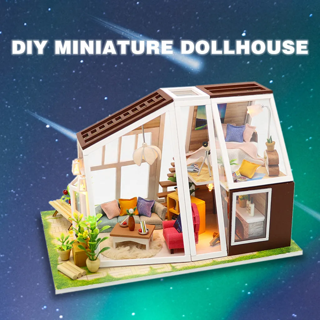3D кукольный домик сделай сам миниатюрная модель кукольного домика со