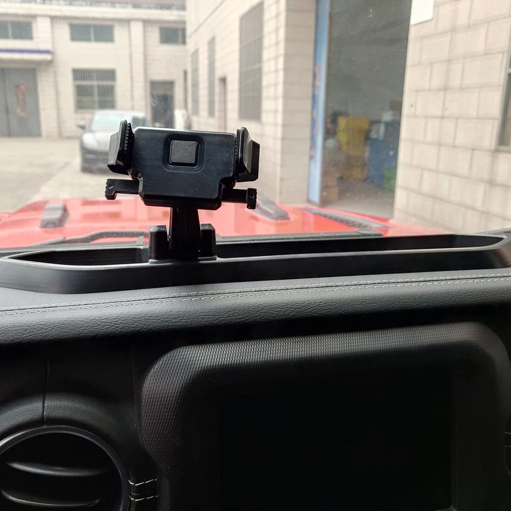 Car Inner Phone Holder 360 Rotate with ABS Storage Box GPS Holder Auto Mobile Stand for Jeep