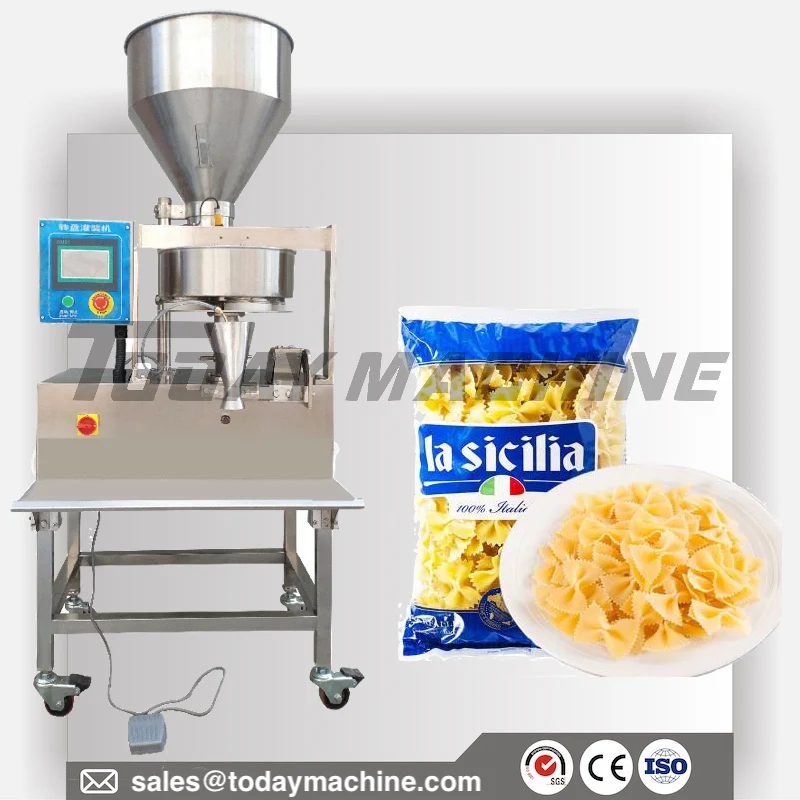 

Volumetric Cup Granule Filler Packing Machine pouch bag iodized salt sachet, semi auto food filler
