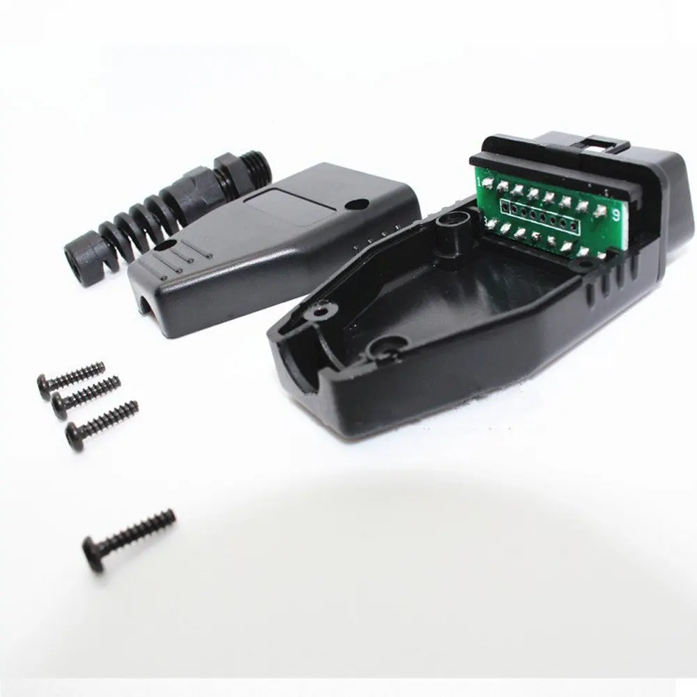 Универсальный OBD2 16 контактный разъем Контактный Obd мужской Obd2 адаптер Eobd2 Obdii J1962