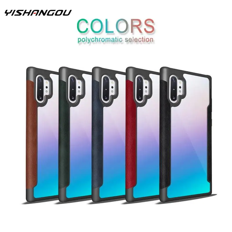 

Luxury Armor Shockproof Soft Bumper Case For Samsung Galaxy Note 10 Pro S10 Plus A20 A30 A50 A30S Leather Armor Phone Case Cover