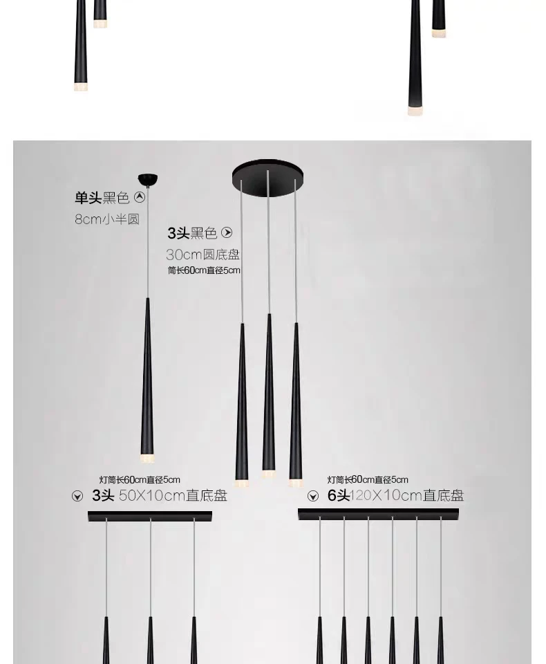 Sala de Jantar Luz da Escada Longo Downlight Lustre Individual Criatividade Moderna Cozinha Barra Led 11 Luzes de pendentes