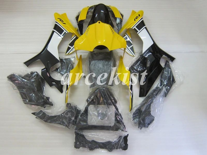 4 подарки(литьевая форма) ABS Полный обтекатели комплект подходит для YZF-R1 15 16 17 18 r1 желтый черный