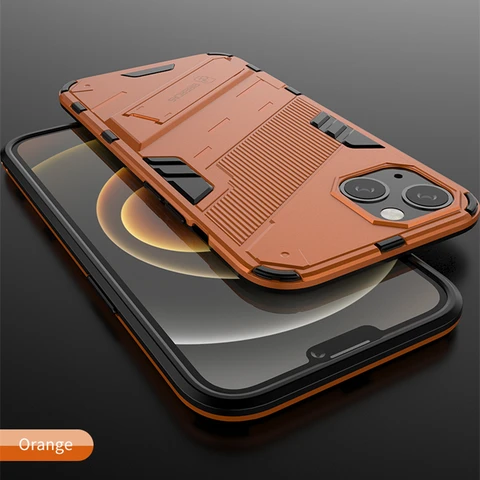 Armor Phone Case For iPhone 13 12 11 Pro Max Mini XR XS Max X 7 8 6S 6 Plus SE 2020 Magnetic Finger Ring Holder Cover