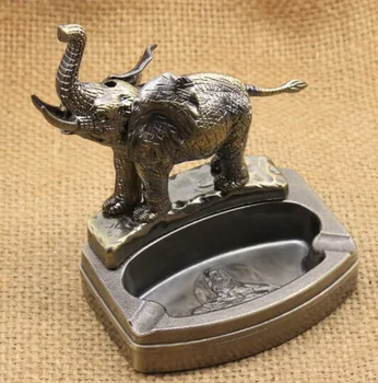 

Ashtray With Lighter Fashion Personality Elephant Ashtray KTV Office Living Room Home Decoration Accessories M4177