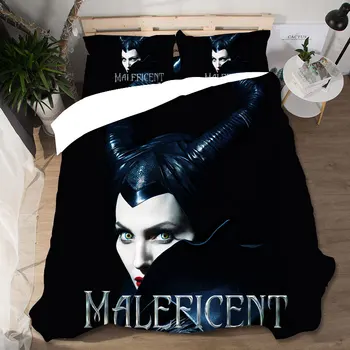 

DIY Maleficent Bedding Set King Size 3D Printing Bedding Sets Duvet Cover Bed Sheets Pillowcases Bed Linen Home Textile