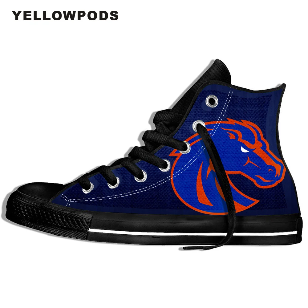

Men Walking Shoes Customized Your Own Logo/Photo/Image Pattern New Hot And Boise State Broncos Flats Shoes Brand Diy Your Shoes