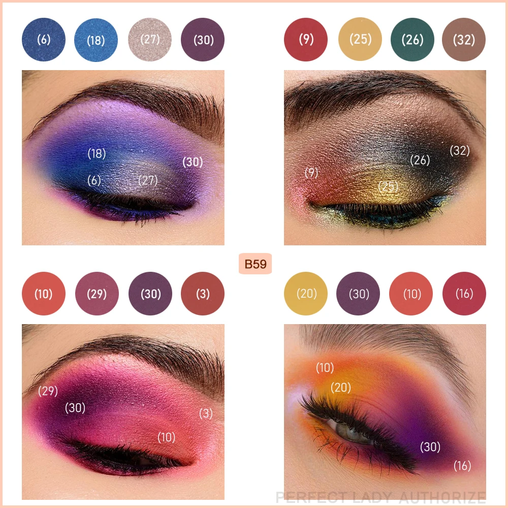 Beauty Glazed 36 Colors Your Shades Makeup Eyeshadow Pallete Highlighter Shimmer Make up Pigment Eye Shadow Palette Cosmetics