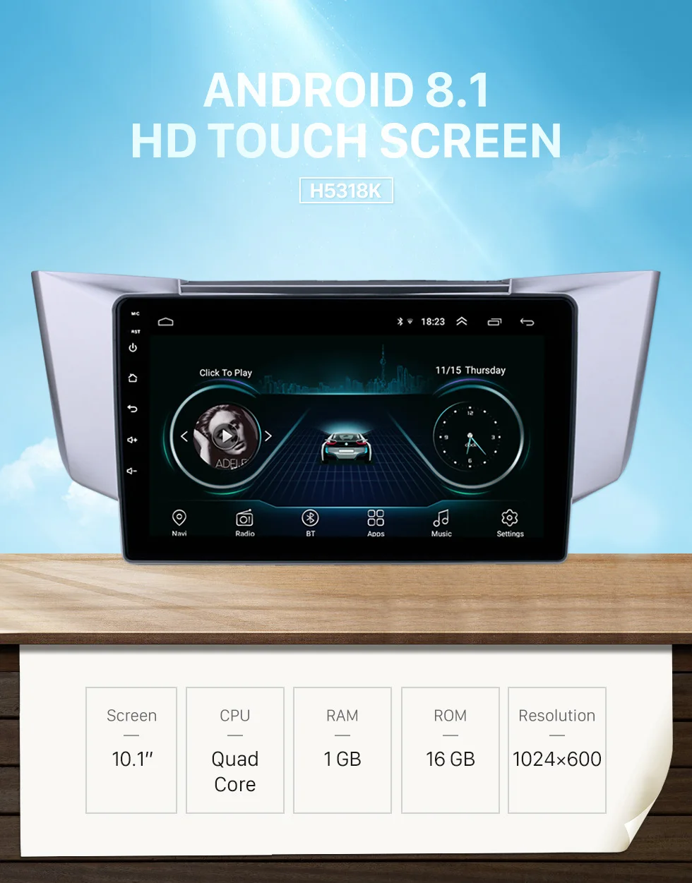 Seicane 2din Android 8,1 gps для 2003-2010 Lexus RX300 RX330 RX350 Автомагнитола головное устройство плеер Поддержка TPMS DAB+ Зеркальное соединение
