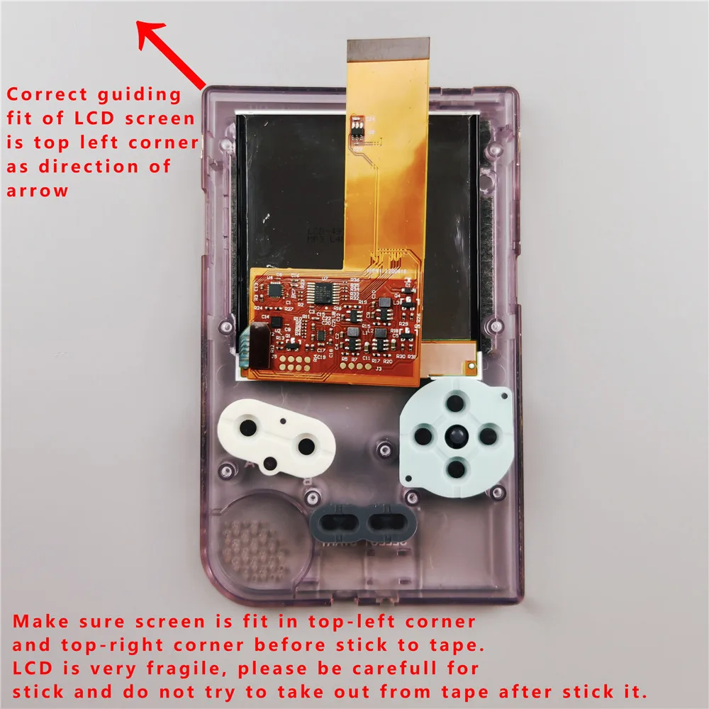 Kits para Gbp Tela para Gameboy Cores de Luz de Fundo Bolso com 36 Tela Cheia Alta Luz Backlight Ips Lcd - Image 4