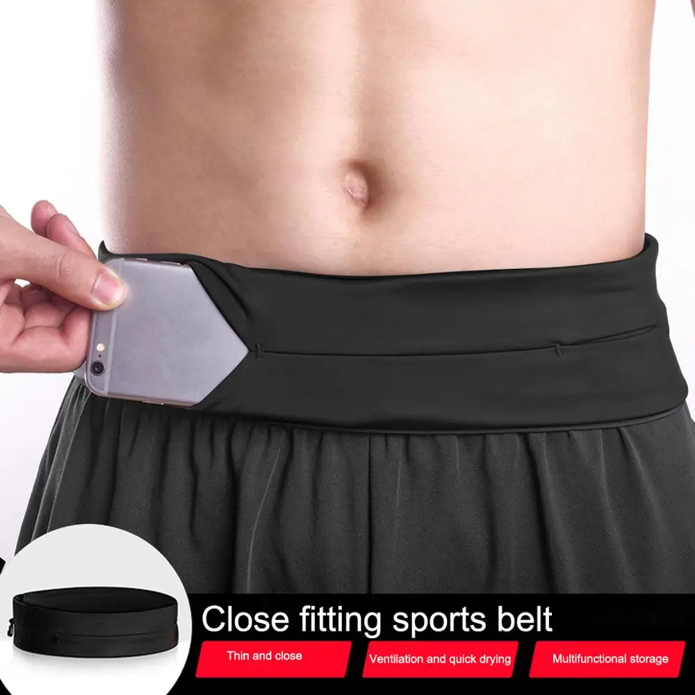

Поясная Сумка для бега, невидимая сумка на пояс для бега, фитнеса, прогулок, спортивная сумка для телефона, ключей, карт, наличных