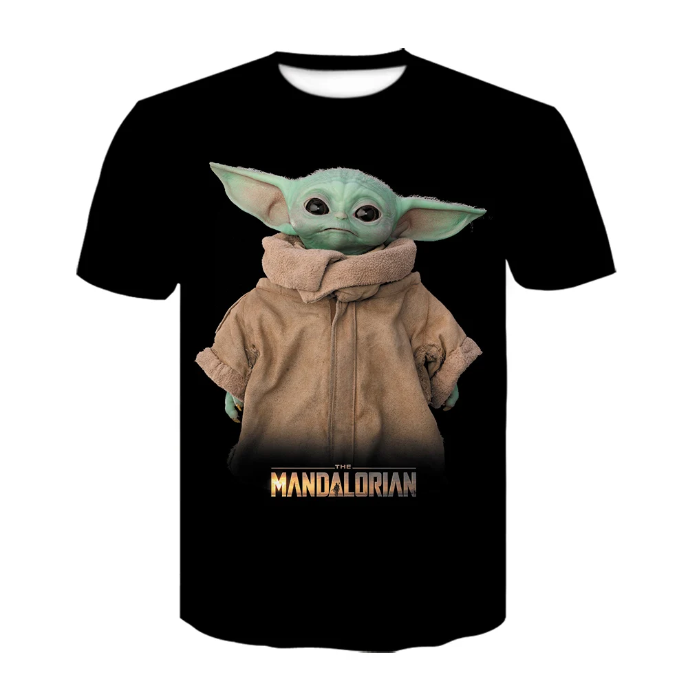 T Shirt Manches Courtes Et Humoristique Bebe Yoda Le Mandalorian Avec Impression En 3d Star Wars Vetements Hommes T Shirts Noirs Aliexpress