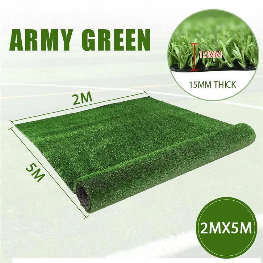2x5m gazon synthétique artificiel tapis plastique plante verte pelouse  décoration de jardin est sûr et inoffensif