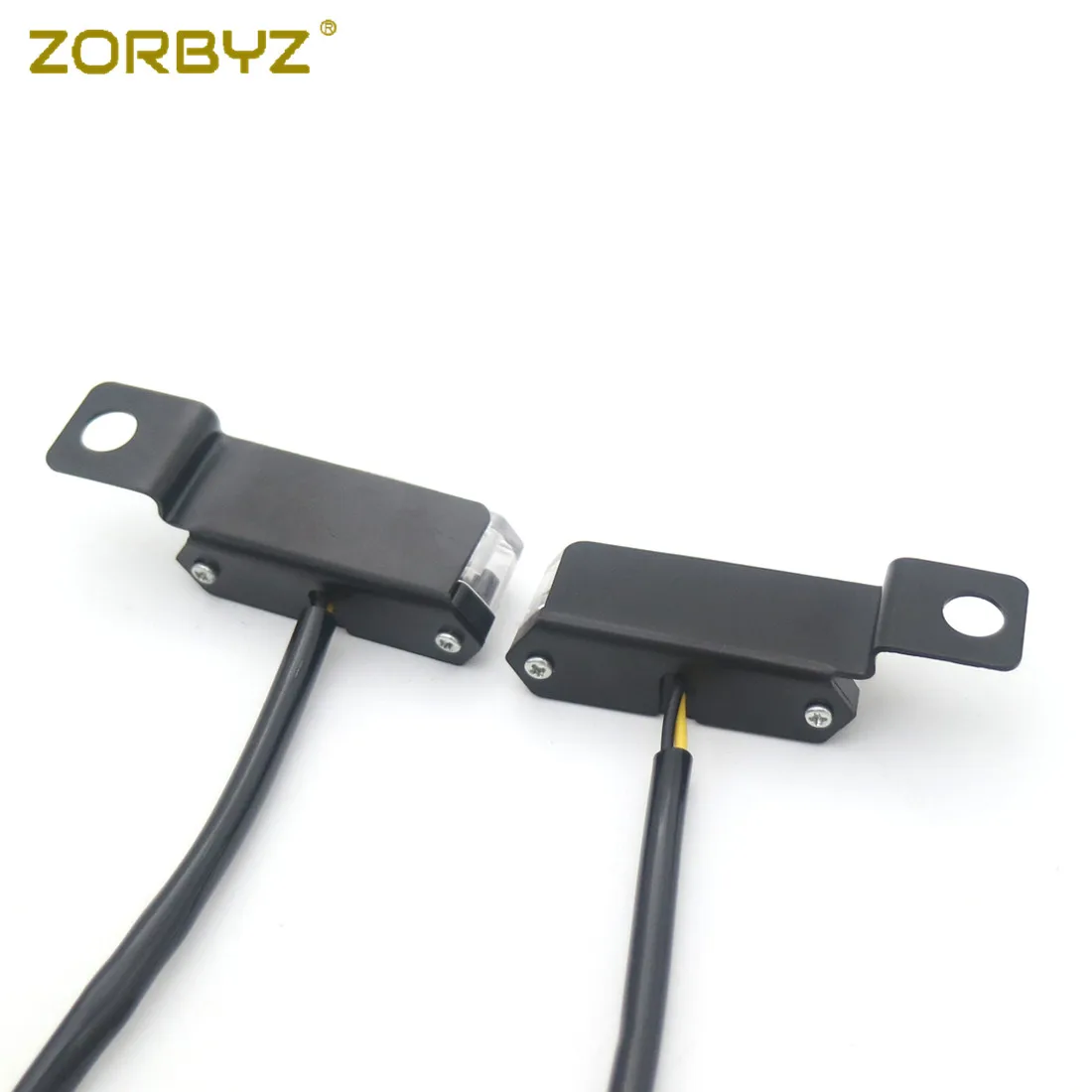 ZORBYZ Mini LED Black Brake Clutch Lever Mount Turn Signal Lights For Honda Yamaha Kawasaki Choppers Street Bikes