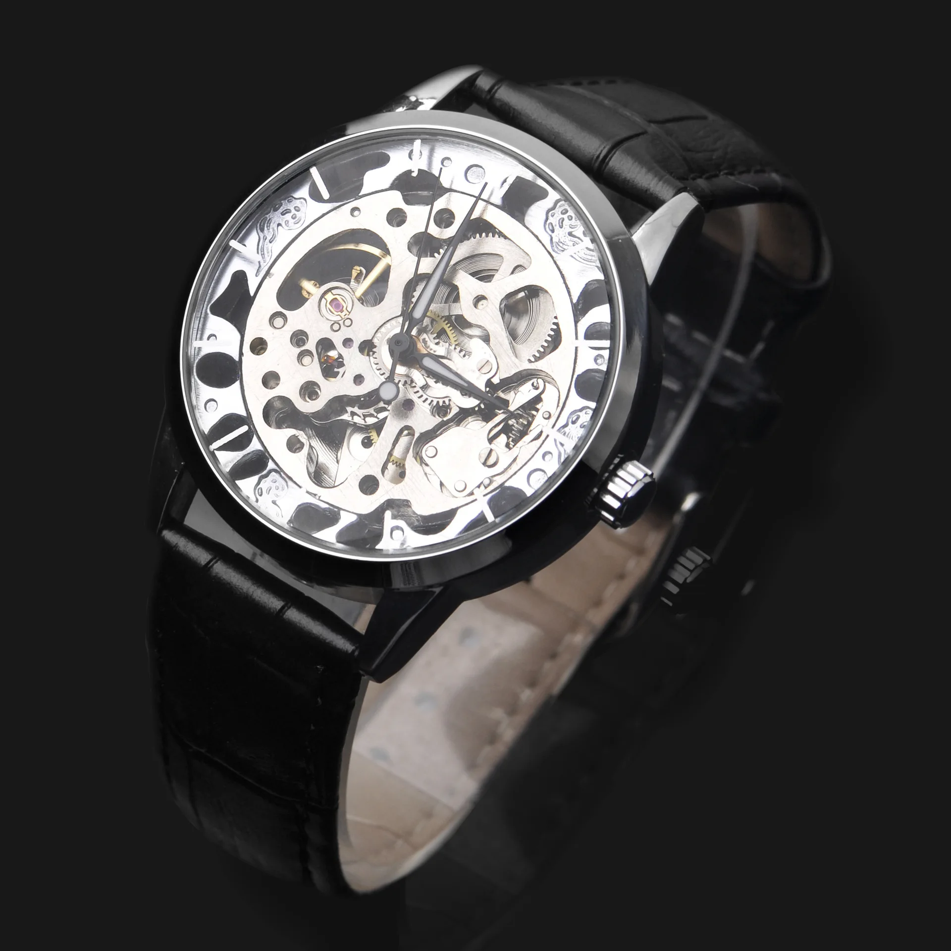

Hollow out Business Watch Analog Watch Fully Automatic Belt Watch