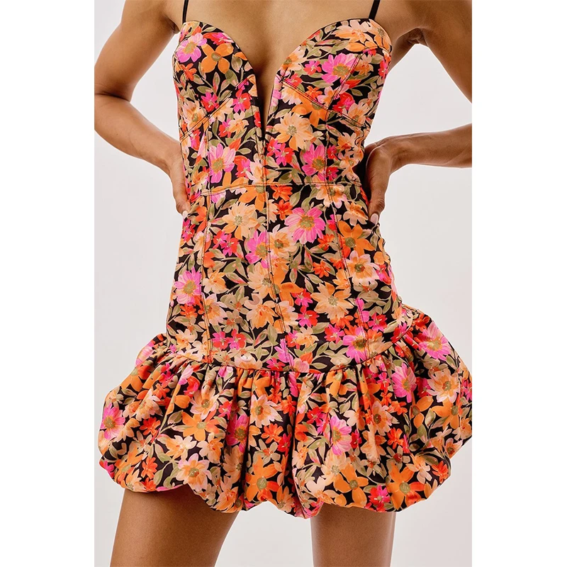 tropical mini dress