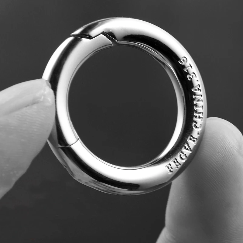 316 Stainless Steel Large Size Key Rings Keychain Luxury Car Man Key Chain Creativity Titanium 306°Rotating Connection Buckle