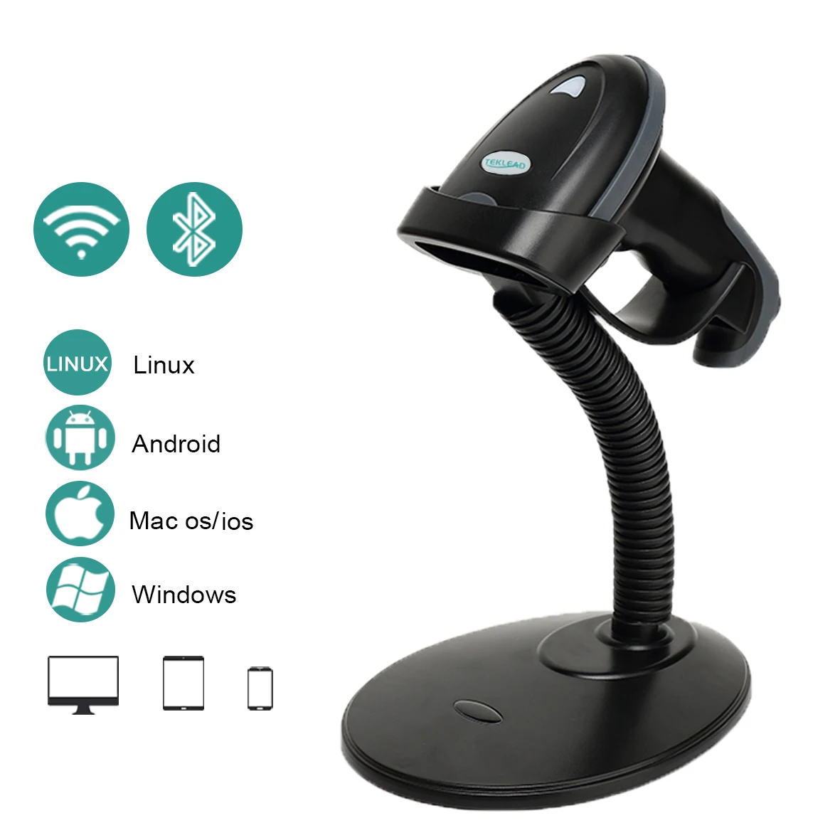 barras scanenr portátil com fio usb 2.4g