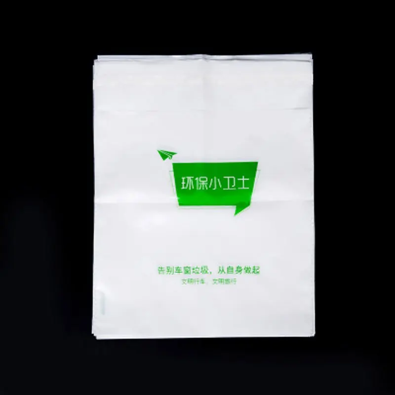 Белый 30 pcs/pack Car Garbage Bag Waterproof Leakproof 25*30cm Storage Trash Bag Self-adhesive Auto Seat Organizer Trash Bin - Название цвета: Белый