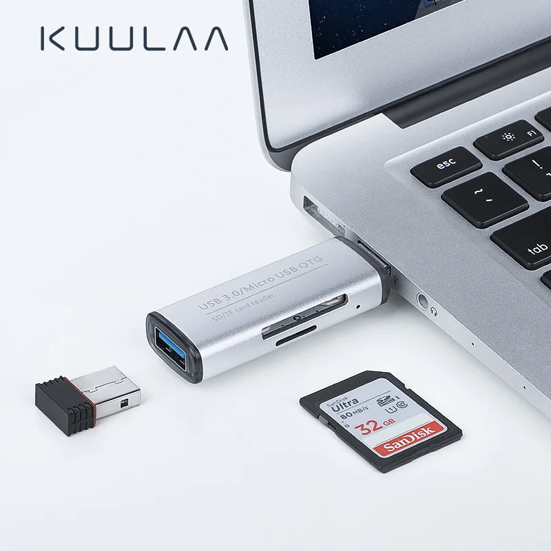 KUULAA все в одном устройство для чтения карт памяти MINI USB 3 0 OTG Micro SD/SDXC TF кардридер
