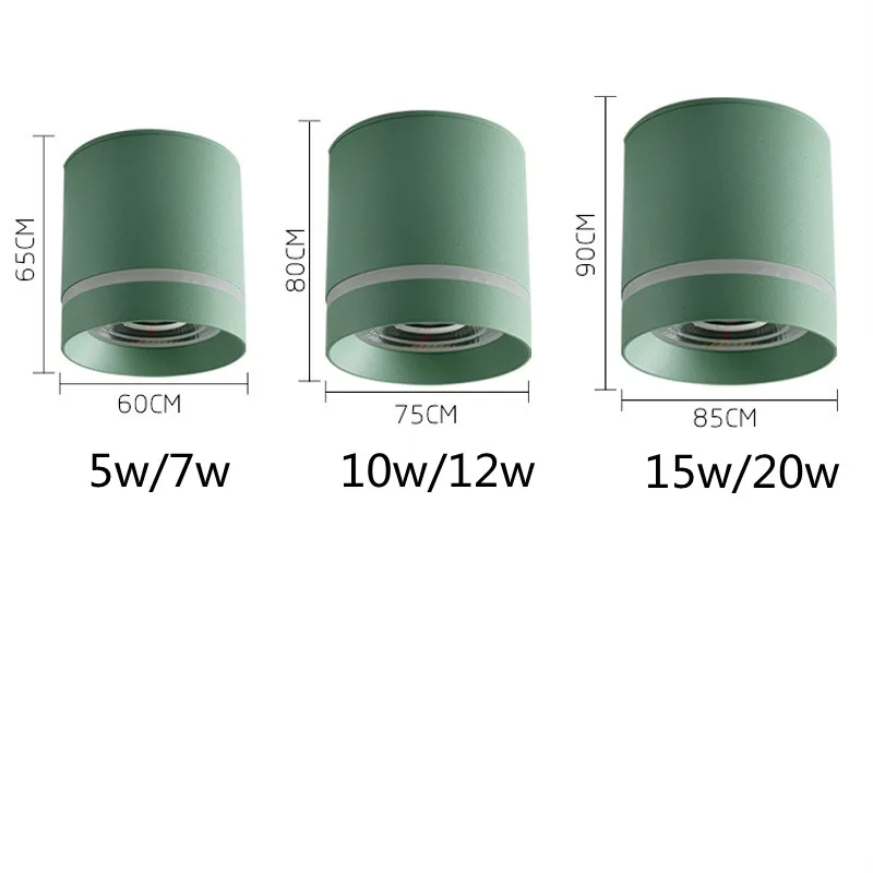 Dimmable Cylinder LED Downlights 12W 20W COB LED Ceiling Spot Lights AC220V Background Lamps Indoor Lighting Colorful Room Luz for led ceiling light,ceiling light,dimmable spotlights