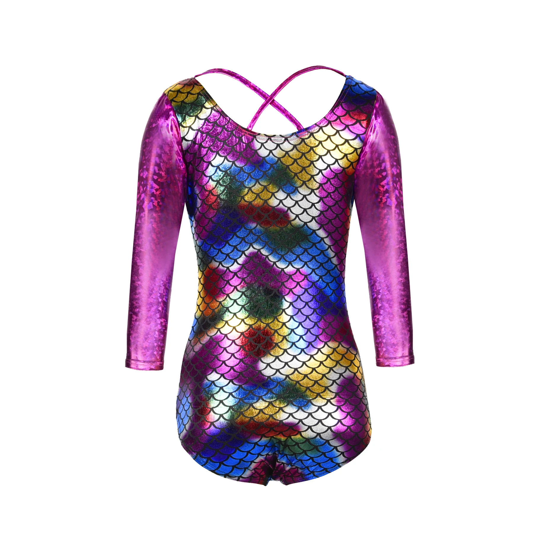 gymnastics leotard gymnastics clothes long sleeve mermaid leotard sportswear dance leotard rythmic gymnastics figure skating